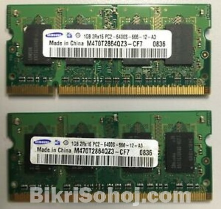 Samsung 1GB DDR2 RAM PC2-6400 200-pin Laptop SODIMM